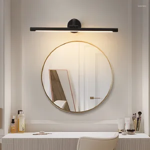 Wandlampe schwarzer Badezimmer Spiegel vordere Leuchten Make -up -Tisch -Dressing -Schreibtisch LED einfache Goldlichter Super hell verstellbar