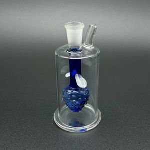 3.5inch Glass Oil Burner Water Bong Strawberry Filter Tornado Percolator Pipe Dab Rigs Hookah Smoking Bubbler with Silicone Hose & 10mm Curve Oil Pipe