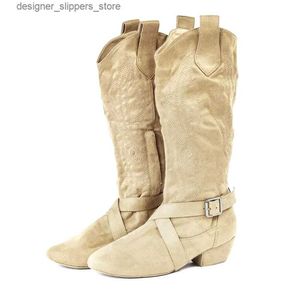 Boots Joining Prescott Suede Sole Western Style Line Dancing West Coast Q240521