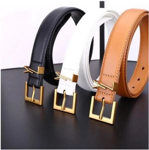 Designer Mens Belt Belt for Woman Designer 3.0cm Bredd Högkvalitativ män Designer Bälten S Buckle Womens Midjeband 6 Färg Valfritt Vitt bälte äkta läderbälte