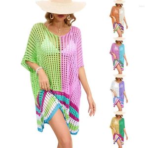 Mulheres Crochê Bathing Suit Cover Up Summer Bikinis