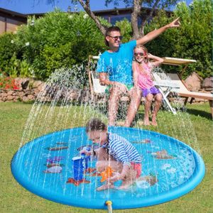 Childrens Game Spray Matte 100/170 cm Strand aufblasbare Wasserrutsche Matte Outdoor Game Toys Lawn Swimming Pool Mat Childrens Toys 240520