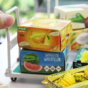 1/6 Miniature Dollhouse Fruit Case Paper Box Mini Durian Model Food for s Blyth Doll Accessories Toy