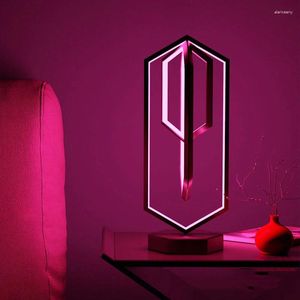 Table Lamps Modern Creative RGB Remote Control Lamp APP Atmosphere Metal Club Light Living Room Bedroom Decoration Bedside