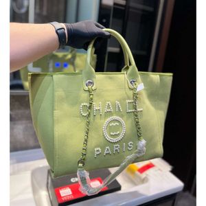 Handbags 10A Shoulder Bags Luxury Tote Beach Bag Trendy Canvas Pearl Letter CC Totes Evening Handbag Chain Designer Brand CH Casual Large Travel Backpack J3XY