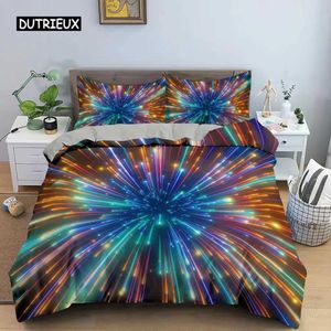 Bedding sets 3D down duvet cover psychedelic bedding deluxe with zipper 2/3 extra large comfort covers polyester H240521 ZM3D