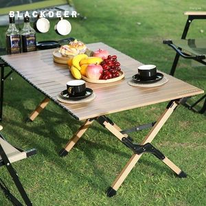 Camp Furniture BLAKC DEER Folding Table Camping Kitchen Barbecue Set Outdoor Coffee Work Long Picnic Beach Lightweight Bamboo Standing