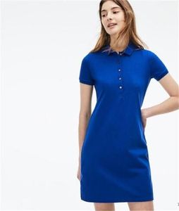 vestido feminino de crocodilo polo moda 100% algodão vestidos de camisa