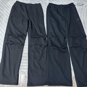 Calças de carga preta de cordas largas calças de carga folgada masculina casual masculino masculino de calças soltas