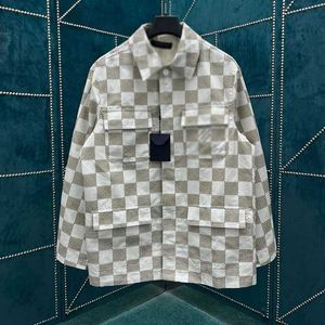 Men's Jackets designer 2024 Spring/Summer American style jacket shirt for men and women, versatile checkered loose trendy couples AN0V