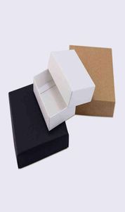 Kraft Black White Paper Box Blank Packaging Box Boxaging Box Box con coperchio Realizzate grandi scatole di cartone H12317682785