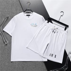 夏のトラックスーツTシャツ半袖セットレター付き衣料品セット