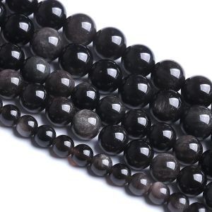 6/8mm Natural Stone Beads AAAAA Black Labradorite Gemstone Round Loose Beads For Jewelry Making DIY Charm Necklace Bracelet