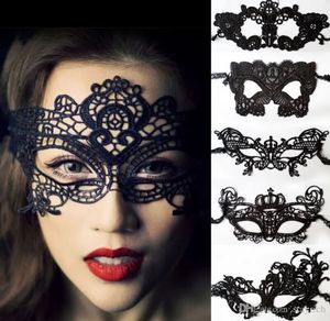 Sexig härlig spets Halloween Masquerade Masks Party Masks Venetian Party Half Face Mask for Christmas JJ 5.22