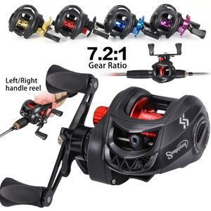 Sougayilang Baitcasting Fishing Reel 72 1 High Speed ​​Gear Ratio Max Drag 8 kg Gjutning för Trout Pike Bass Pesca 240514