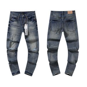 Herren lila Jeans Designer Jeans Mode Distressed Ripped Bikers Damen Denim Fracht für Männer schwarze Hosen