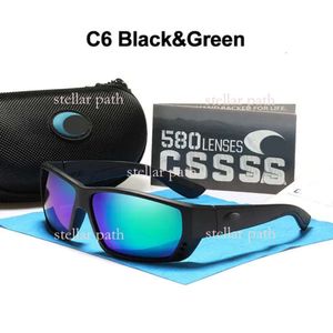 Costa 580p Lins Men Sunglasses Costas Дизайнерские солнцезащитные очки для мужчин Женщины TR90 Спортивные рыболовные очки зеркальные голубые красные линзы. Солнцезащитные очки 700