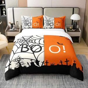 Bedding sets Halloween Spider Set Rainbow Quilt Web Comforter Decorations Kawaii Room Decor Cover Full Size H240521 ZVS6
