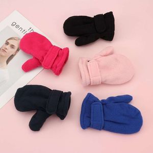 Espessante quente criança infantil garotas meninas meninas luvas de crianças alinhadas com aquecedores de mãos ao ar livre de lã Mittens de inverno L2405