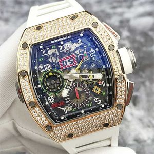 Athleisure RM запястье Watch RM11-02 Розовый золото хронограф дважды зоны механические мужские часы