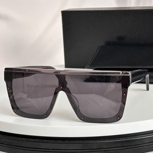 Designer shield shaped sunglasses with acetate frame and polyamide lens legs engraved with letter logo L607 luxury sunglasses for men women UV400