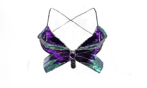 Women039s TShirt Women Sequin Belly Dance Bustier Sexy Butterfly Shape Colorful Sequined Strap Backless Crop Tops MT45288257379