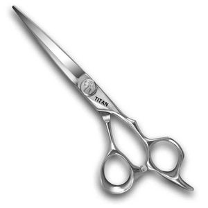 Ножницы для волос Титан 6-дюймовый нарезанный волосы Профессиональный парикмахер и парикмахер Q240521