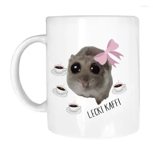 Becher Hamster Tasse süße Fliege 10oz Keramikkaffee mit trauriger lustiger für Frauen und Männer