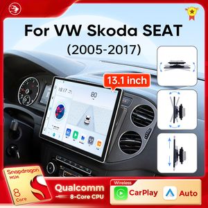 Rádio DVD de carro de 13,1 polegadas para VW Volkswagen Tiguan Amarok Golf Plus T5 Polo Touran Skoda CarPlay Android Auto Multimedia Player