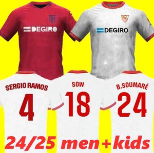 Seville 2024 2025 SERGIO RAMOS Sevillas soccer jerseys I.RAKITIC L.OCAMPOS S24 25 football shirt 3rd TOPUSO JONG Maillot GUDELJ K.REKIK TECATITO MUNIR RAFA men kids kit