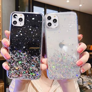 Clear Glitter Phone Case for iPhone 14 15 13 12 Pro 11 Pro Max XS Max XR X 7 8 Plus Mini SE Clep Tremient Cover