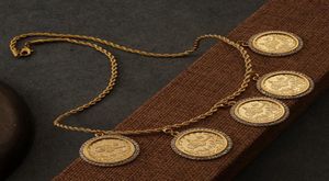 Collane a ciondolo collana per monete in oro con la catena di Ed design francese turco da sposa gioielleria di matrimoni musulmani 2876290