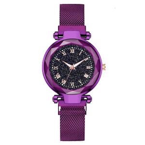 Nowy rzymski gwiezdny dial Women Watch Ferromagnetyczny Mediolan z leniwym magnesem