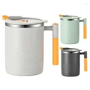 Becher isolierter Kaffeetassen 450 ml Doppelschicht -Isolierung Teetassen Edelstahl -Stahl Becher mit Deckel und Griff für
