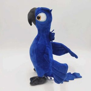 Plush Dolls New Rio 2 Movie Cartoon Plush Toy 30cm Blue Parrot Blue and Jewelry Bird Doll Childrens Plush Toy Christmas Gift H240521 LOQ7