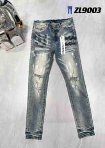 Purple Jackets Purple-brand Jeans Mens Jeans Cool Style Luxury Designer Denim Pant Distressed Ripped Biker Black Blue Jean Slim Fit Moto 4251y2aq