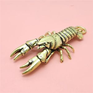 Brass Animal Lobster Keychain Pendant Car Diy Gift Boutique Key Pendant
