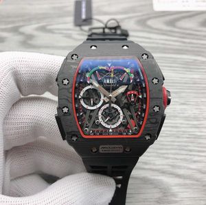 Athleisure RM Wrist Watch Super Mechanical Chronograph Wrist Watches RM50-03 Avancerad herr Devil Trend Big Dial Technology Designer Colors