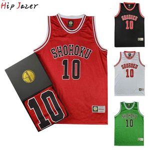Hipjazer Slam Cosplay Shohoku Sakuragi 10# Hanamichi 11# Rukawa Kaede Basketball Jersey Sport Basketball Hiphop Maglie 240522