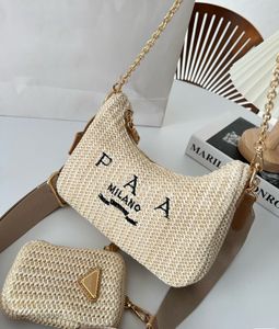 designer bags Woman Straw Bags Nylon shoulder bags Hobos Handbags underarm bag Chain Purses Designer Crossbody Baguettes Lady Small Totes Nylon Ophidia Hobo bag