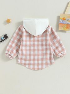 Jackets Cute Infant Unisex Winter Outfit Plaid Zip-Up Hooded Coat Jacket For Born Baby Boy Girl - Stylish Outerwear Fall Season