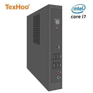 Texhoo Mini PC Computador Intel Core i7 I5 Processador ITX Windows 10 Pro Thin Client Industry Com SSD Bluetooth WiFi Brand 240509
