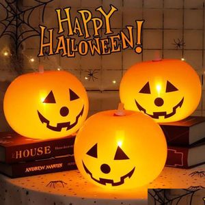 FORNO PARTY 5pc/borsa Halloween Pumpkin Lantern Balloon LED Atmosfera del giocattolo luminoso Atmosfera decorativa Giordino Delivery Dropi