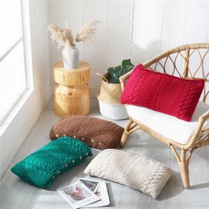 Pillow Button Color Button Twits Bege Red Green Home Decor Sofá Couch Lombar Ortopédico traseiro 35 65cm