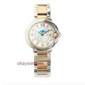 AAAA Crratre Designer высококачественные автоматические часы Blue Balloon Series 18K Rose Gold Original Diamond Quartz Watch Women