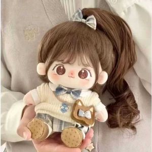 Dolls Dolls 20cm Cotton Plush Doll Kawaii Anime Fill Custom Pattern Miaomiao Doll Interchangeable Clothing Series Birthday Gift S2452202 S2452203