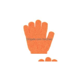 Bath Brushes Sponges Scrubbers Shower For Exfoliating Gloves Body Mas Double Sided Scrubber Mitts Glove Dead Skin Cell Sponge Was Dh6Qj