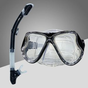 Professionella undervattensdykverktyg dykande skyddsglasögon all-torr snorkling mask set anti-dräktande vattentäta dykningstillbehör