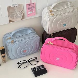 Kosmetiska väskor multifunktion kvinnor reser lagring väska toalettartiklar arrangör bärbar kvinnlig smink fall flickor handväska