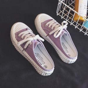 Scarpe da fitness Donne tela chiara per biscotti viola viola una ragazza casual per estate senza dotatura di scarpe da ginnastica a tacco piatto 2024